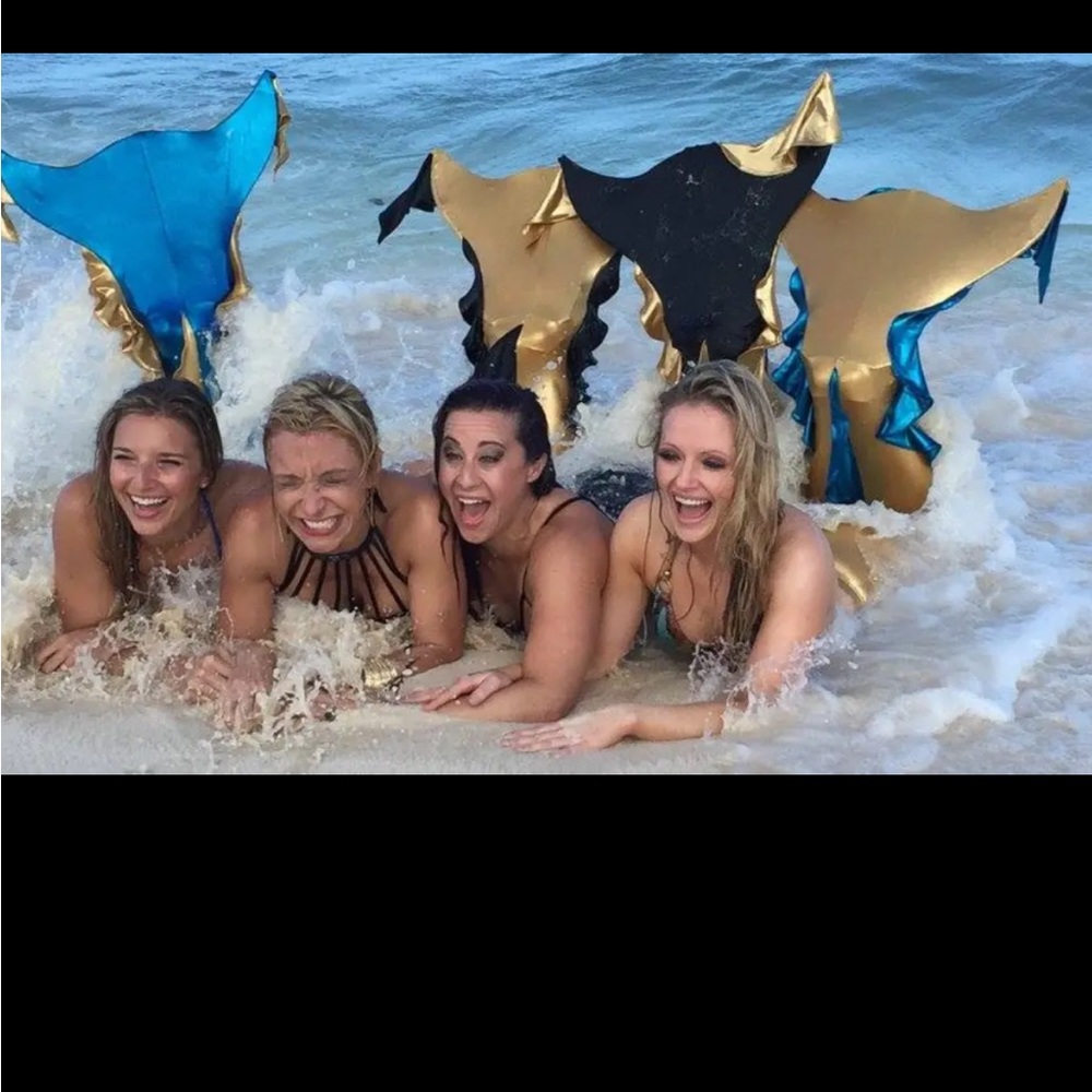 Mermaid tail gold and blue